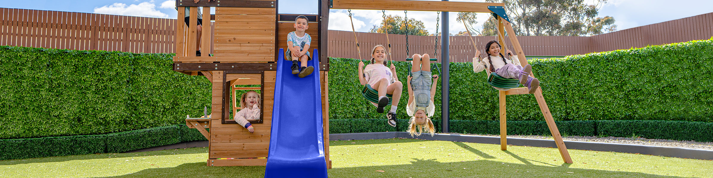 Cubby Houses with Slides