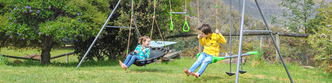 Quadruple Swing Sets with Slide