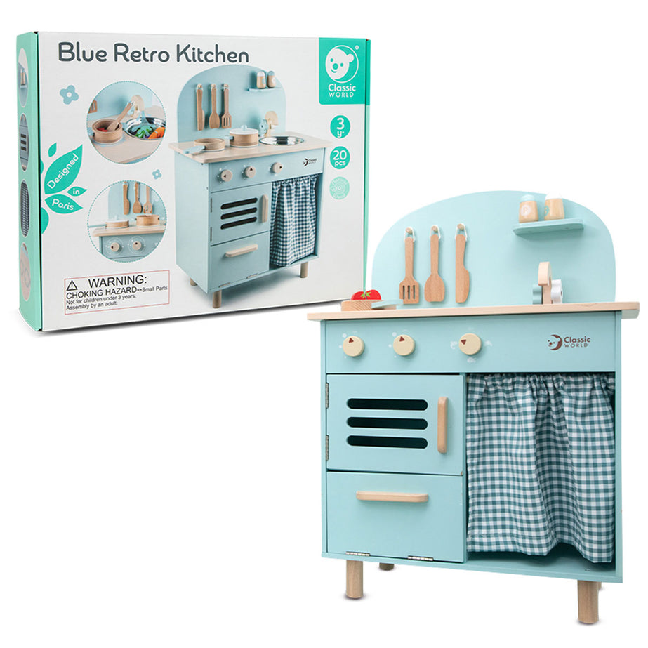 Blue Retro Play Kitchen by Classic World