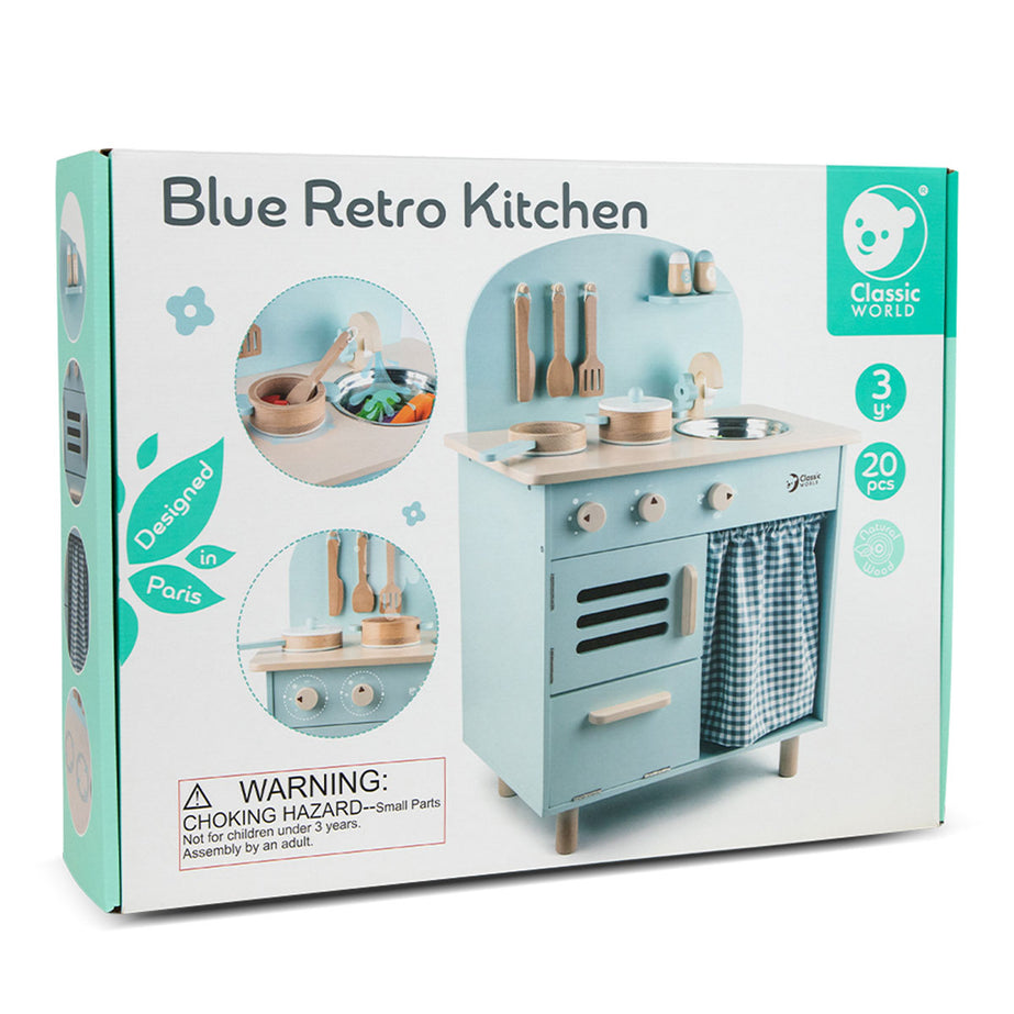 Blue Retro Play Kitchen by Classic World