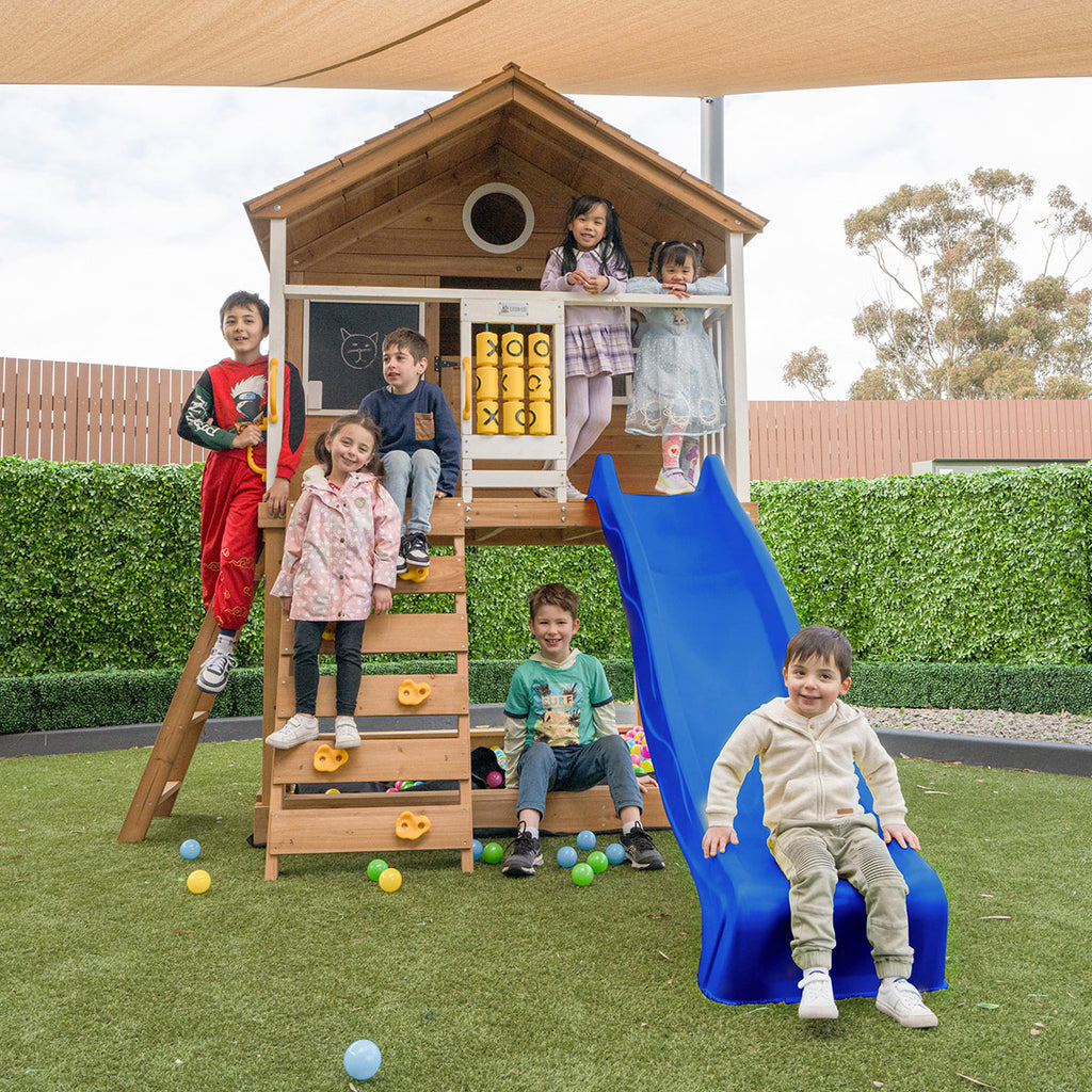 Warrigal Cubby House with Blue Slide