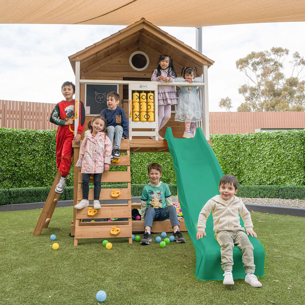 Warrigal Cubby House with Green Slide