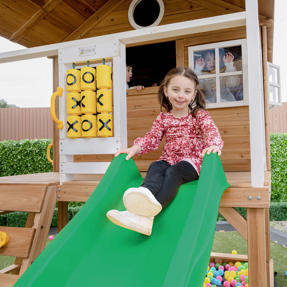 Warrigal Cubby House with Green Slide