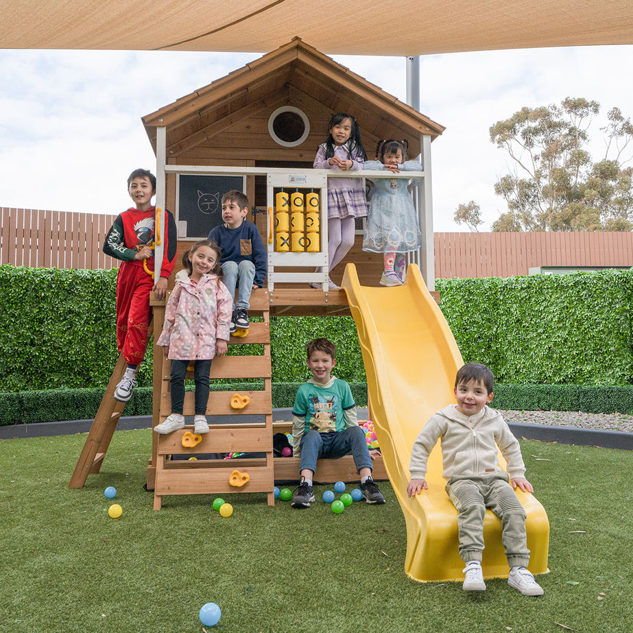 Warrigal Cubby House with Yellow Slide