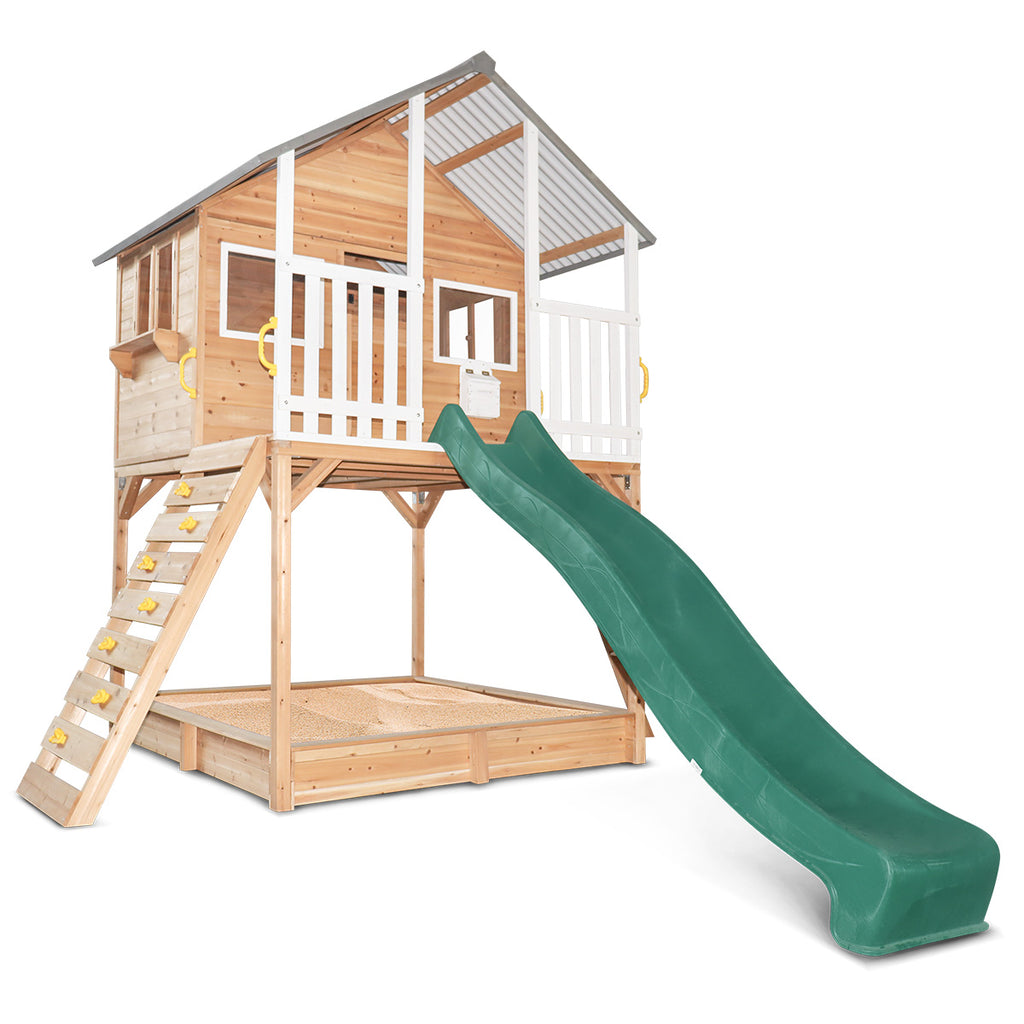 Winchester Cubby House with Elevation Kit & 3.0m Green Slide