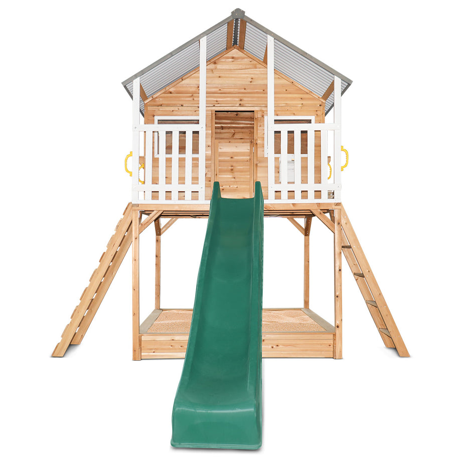 Winchester Cubby House with Elevation Kit & 3.0m Green Slide