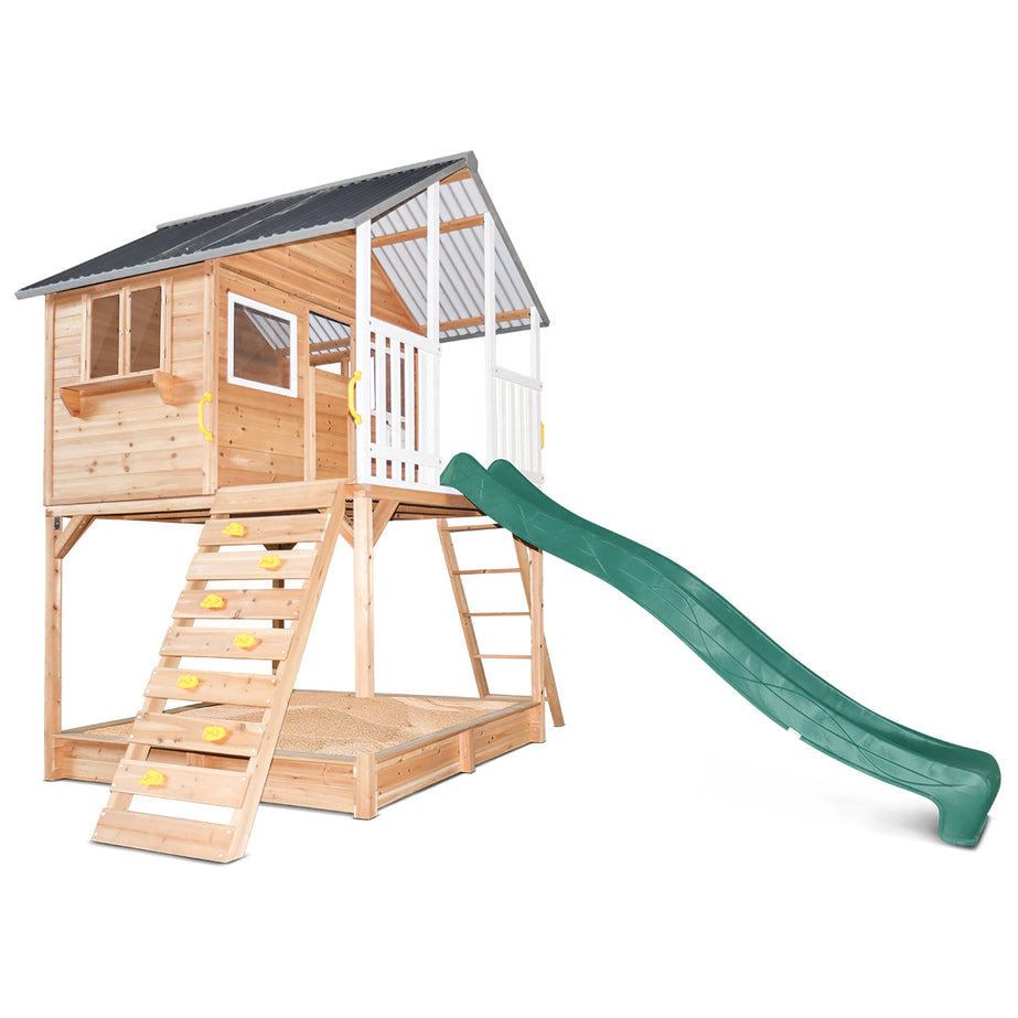 Winchester Cubby House with Elevation Kit & 3.0m Green Slide