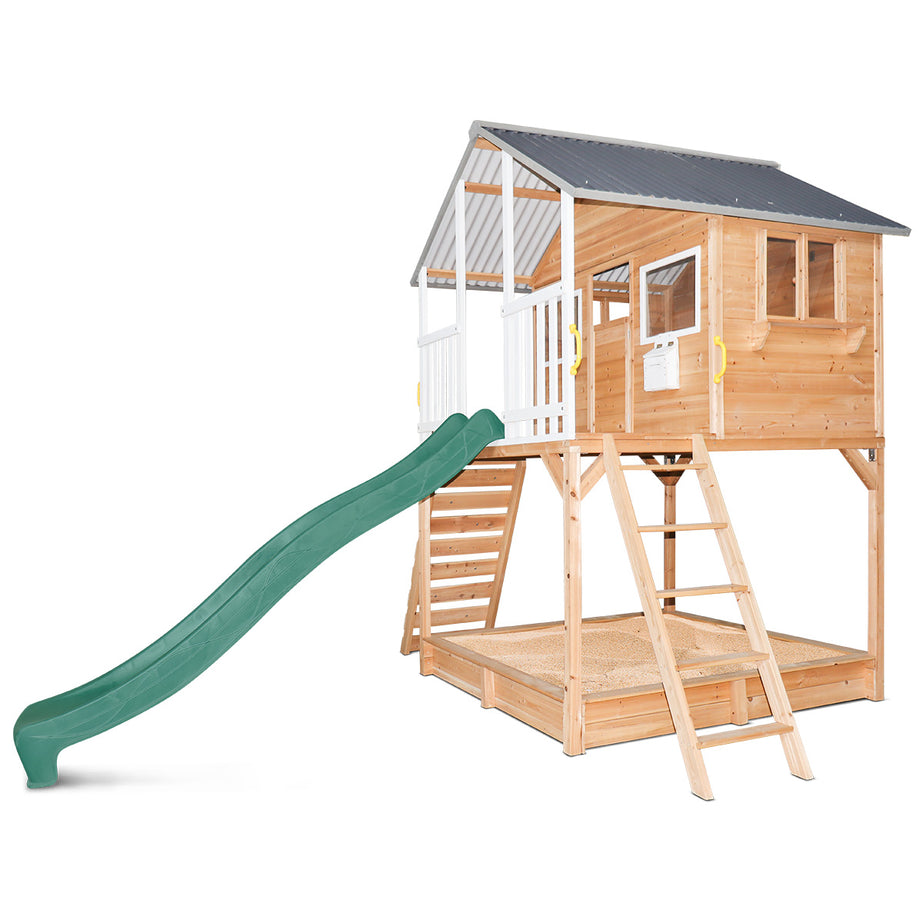 Winchester Cubby House with Elevation Kit & 3.0m Green Slide