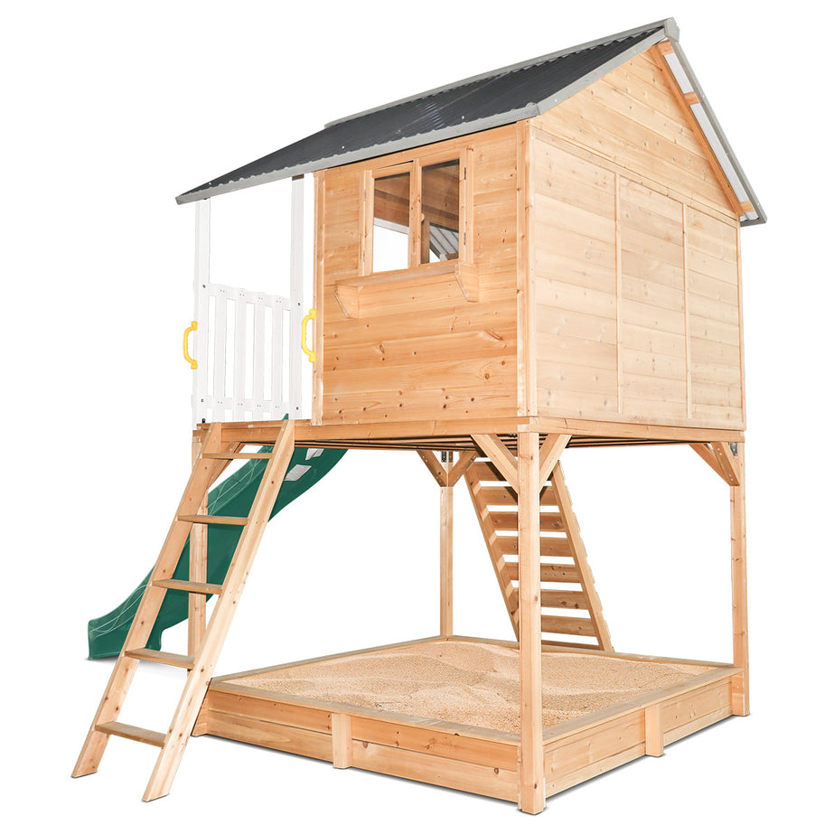 Winchester Cubby House with Elevation Kit & 3.0m Green Slide