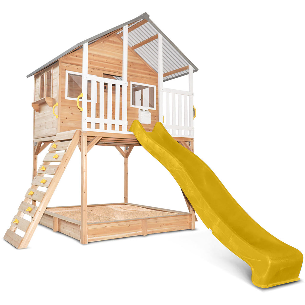 Winchester Cubby House with Elevation Kit & 3.0m Yellow Slide