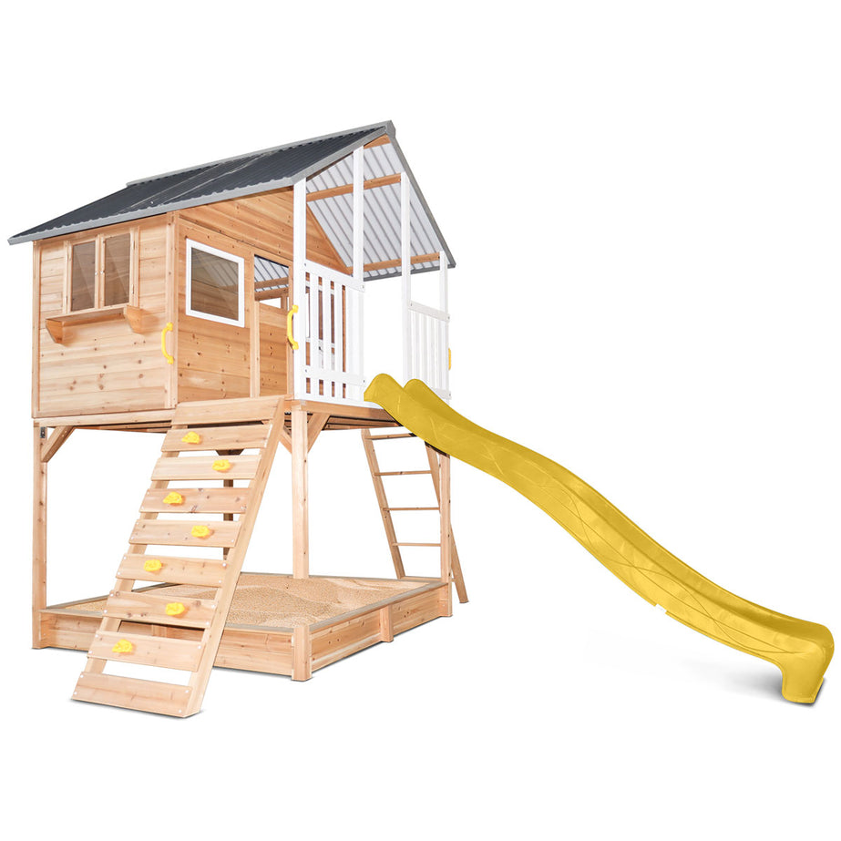 Winchester Cubby House with Elevation Kit & 3.0m Yellow Slide