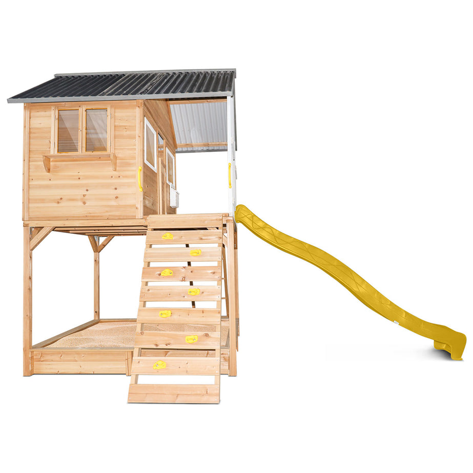 Winchester Cubby House with Elevation Kit & 3.0m Yellow Slide