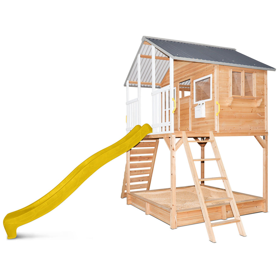 Winchester Cubby House with Elevation Kit & 3.0m Yellow Slide