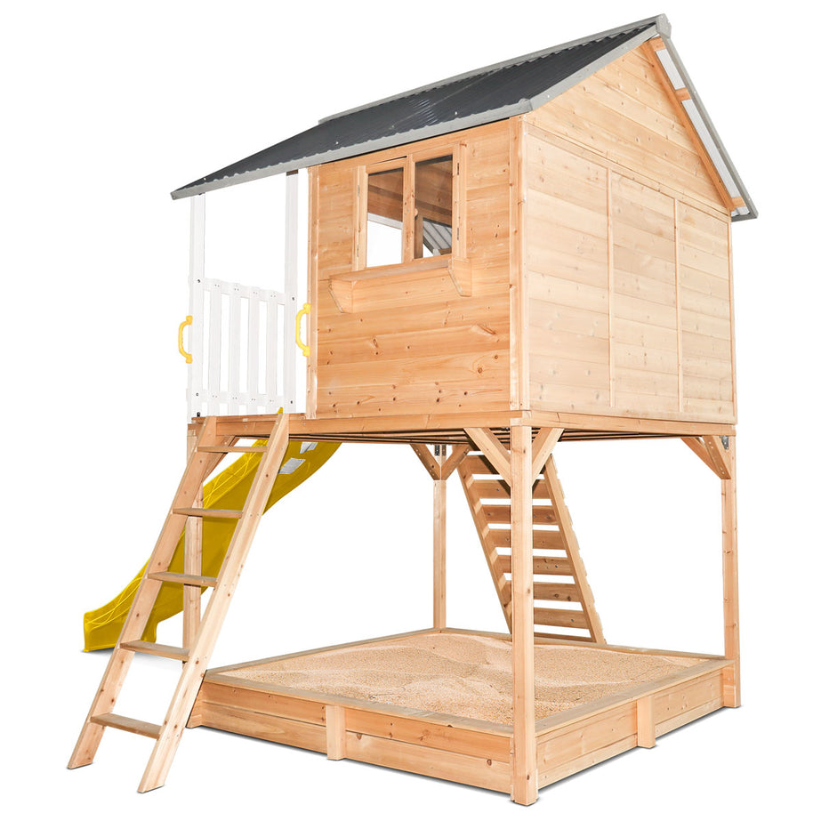 Winchester Cubby House with Elevation Kit & 3.0m Yellow Slide