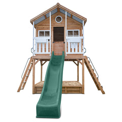 Winchester Cubby House with 1.45m Elevation Platform and 3m Green Slide