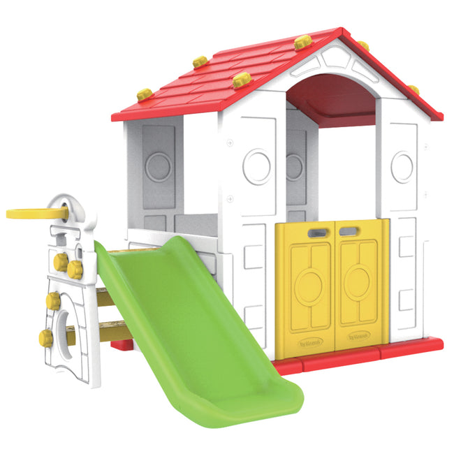 Plastic outdoor playhouse with slide online