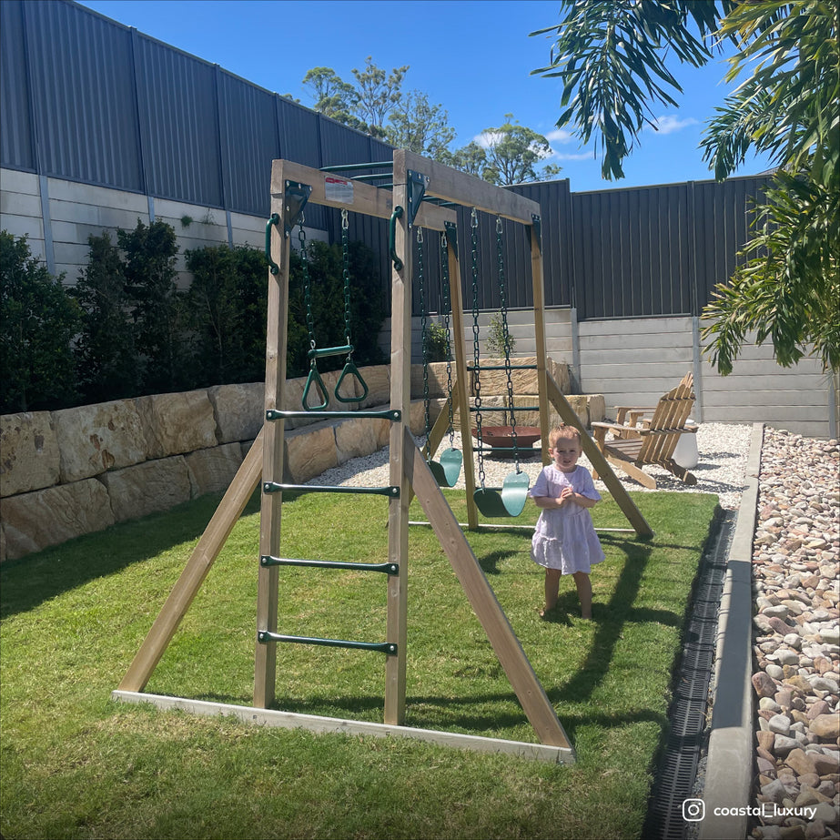 Daintree 2-in-1 Monkey Bars & Swing Set