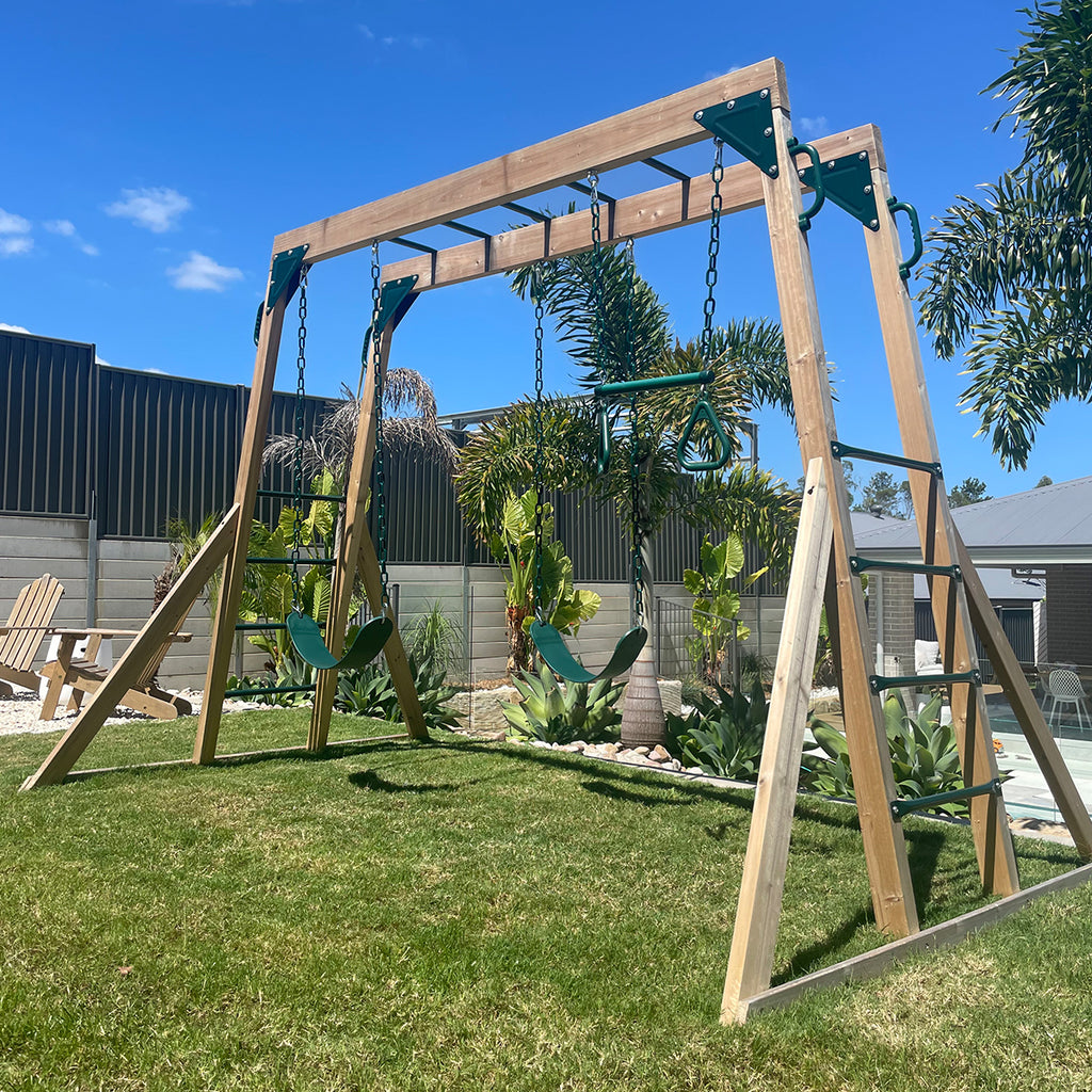 Daintree 2-in-1 Monkey Bars & Swing Set