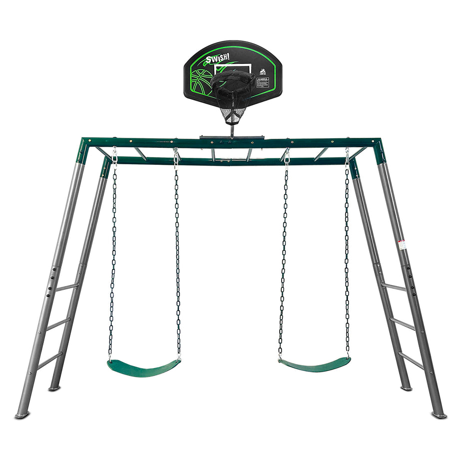 Stanley Commerical Steel Monkey Bars with Anchor Kit and Basketball Ring