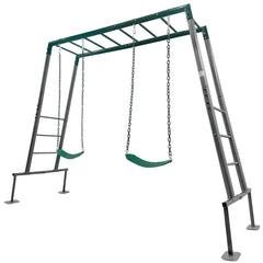 Stanley Commercial Steel 2-in-1 Monkey Bars & Swing Set