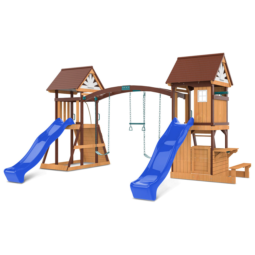 Armadale Play Centre & Swing Set (Blue Slide)