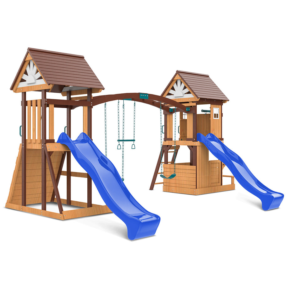 Armadale Play Centre & Swing Set (Blue Slide)