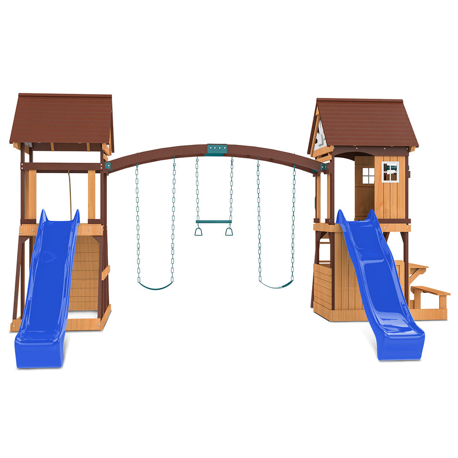 Armadale Play Centre & Swing Set (Blue Slide)