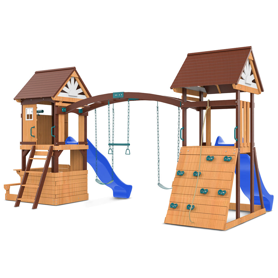 Armadale Play Centre & Swing Set (Blue Slide)