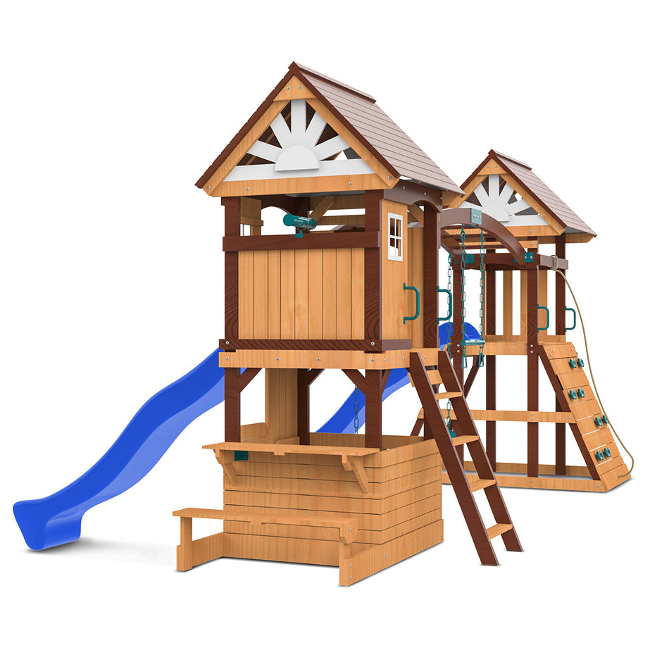 Armadale Play Centre & Swing Set (Blue Slide)