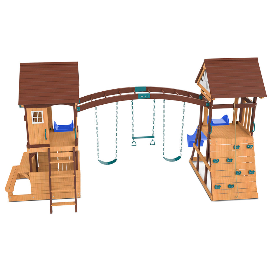 Armadale Play Centre & Swing Set (Blue Slide)