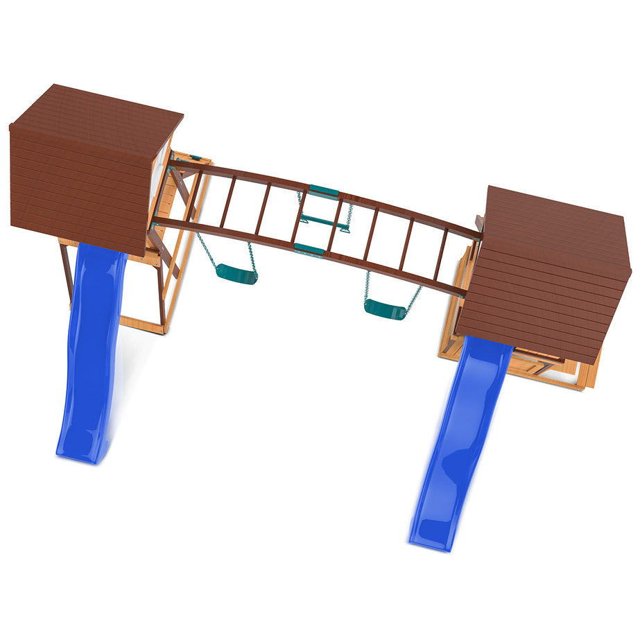 Armadale Play Centre & Swing Set (Blue Slide)