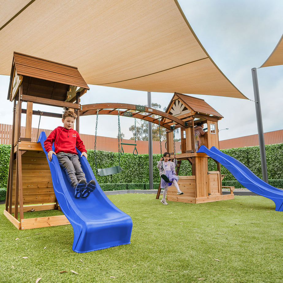 Armadale Play Centre & Swing Set (Blue Slide)