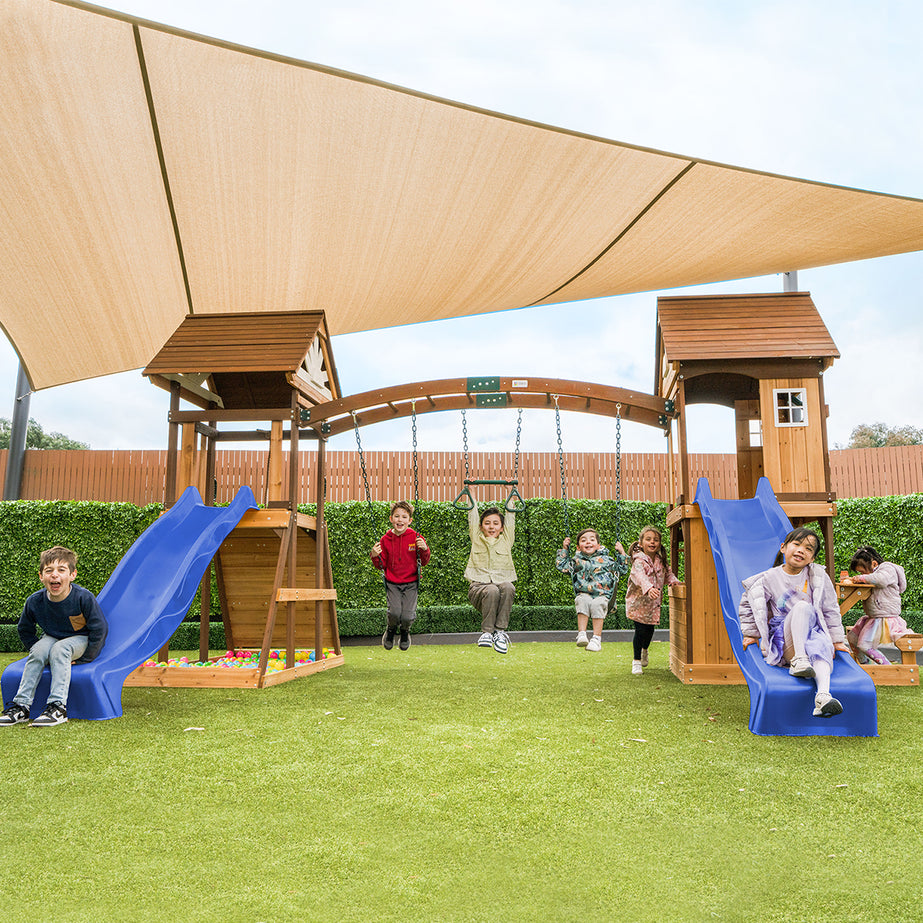 Armadale Play Centre & Swing Set (Blue Slide)