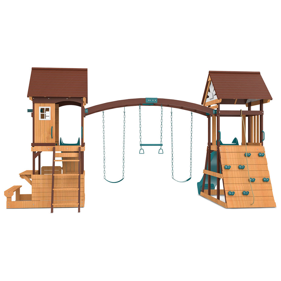 Armadale Play Centre & Swing Set (Green Slide)