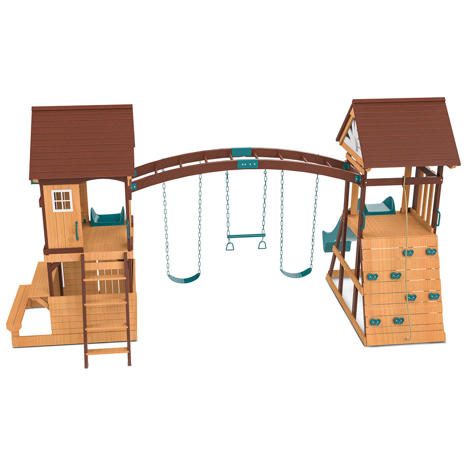 Armadale Play Centre & Swing Set (Green Slide)