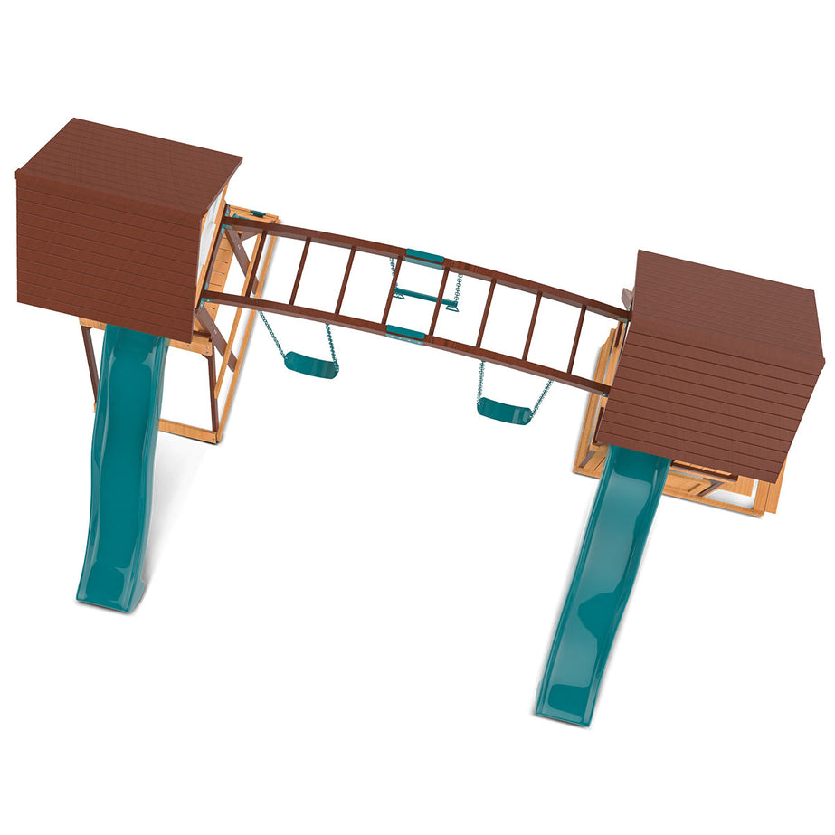 Armadale Play Centre & Swing Set (Green Slide)