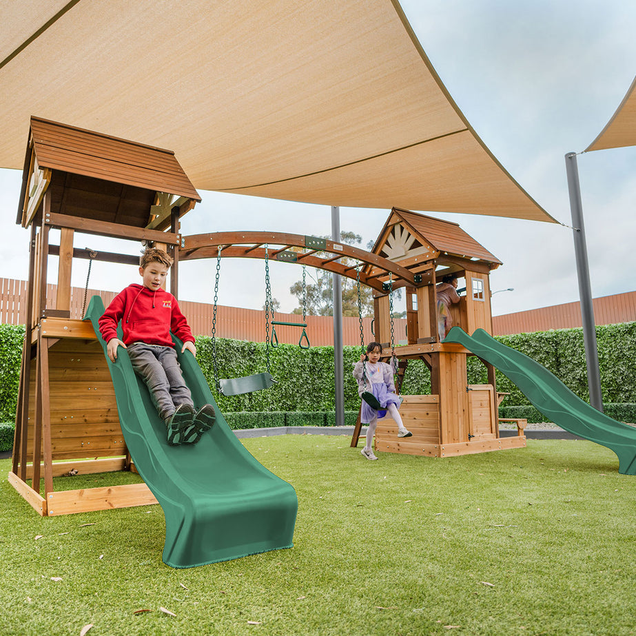 Armadale Play Centre & Swing Set (Green Slide)