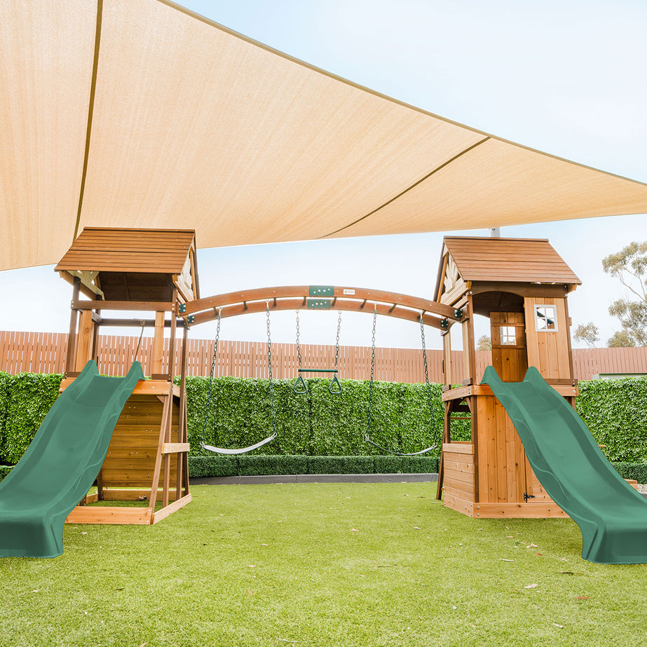 Armadale Play Centre & Swing Set (Green Slide)