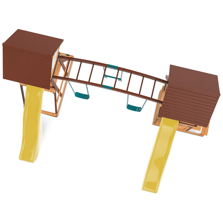 Armadale Play Centre Set with 2 x 2.2m Yellow Slides