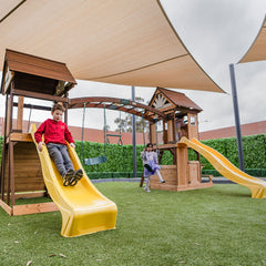 Armadale Play Centre Set with 2 x 2.2m Yellow Slides