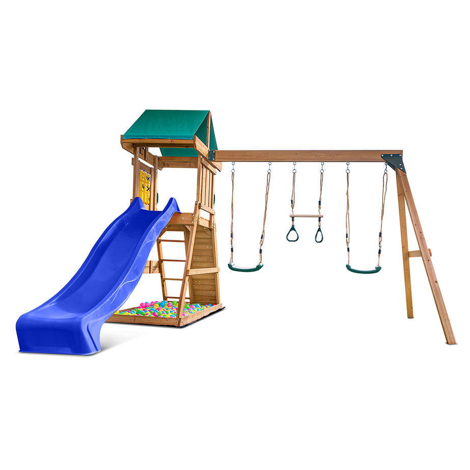 Birmingham Play Centre & Swing Set (Blue Slide)