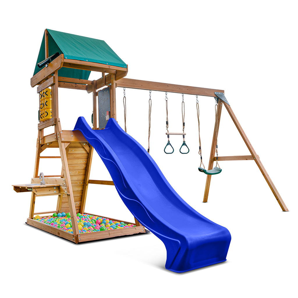 Birmingham Play Centre Set with 2.2m Blue Slide