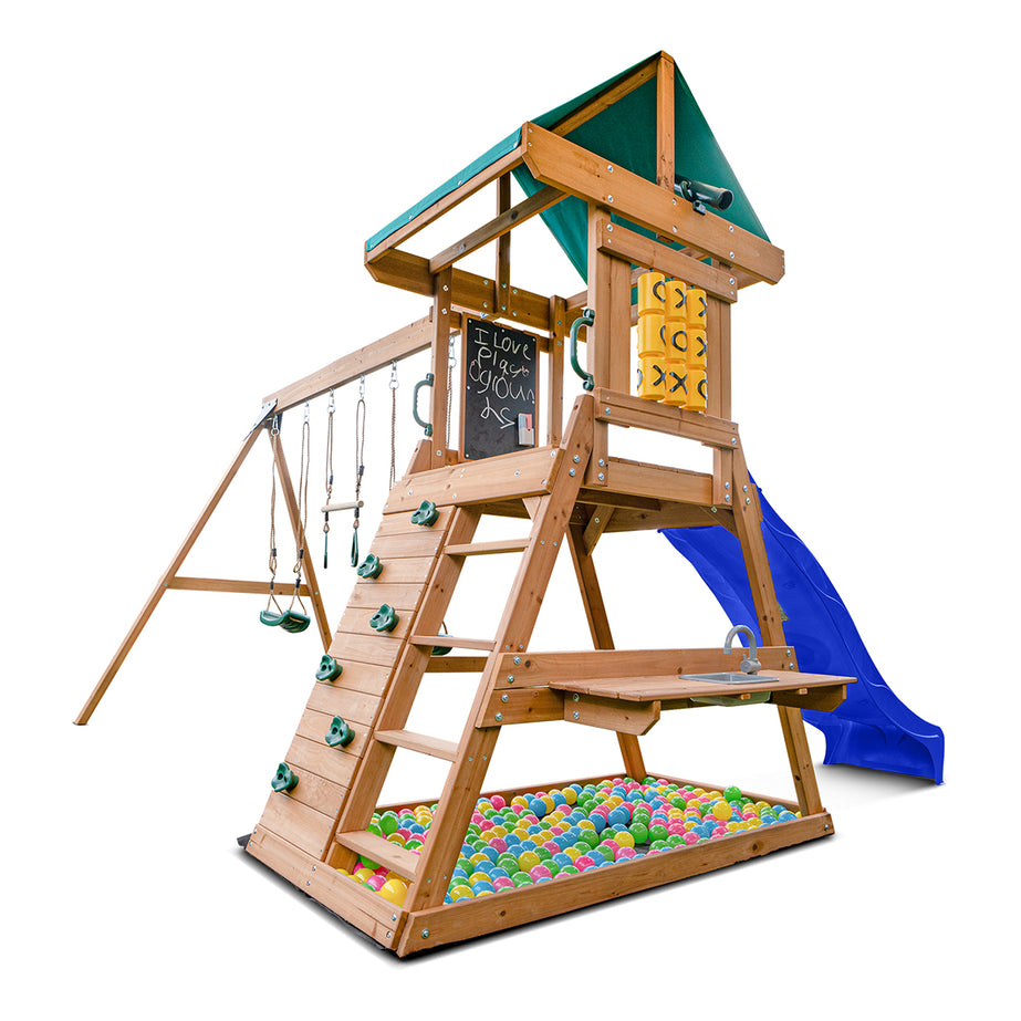 Birmingham Play Centre Set with 2.2m Blue Slide