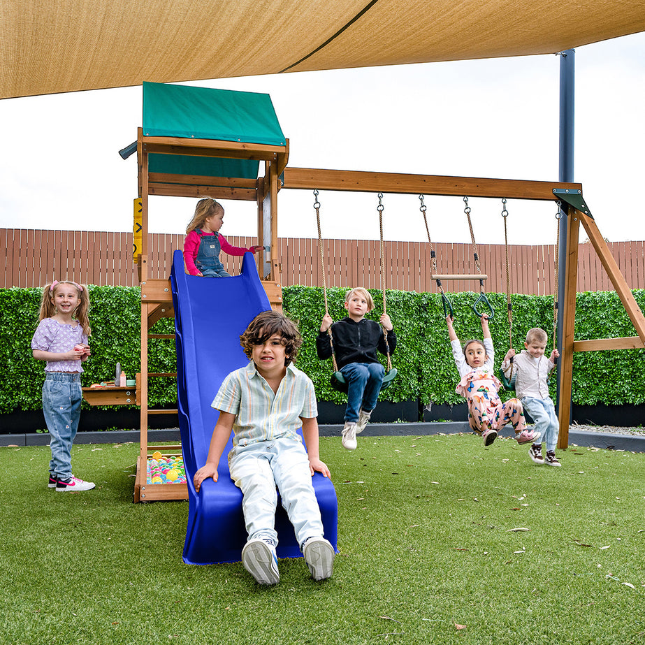 Birmingham Play Centre Set with 2.2m Blue Slide