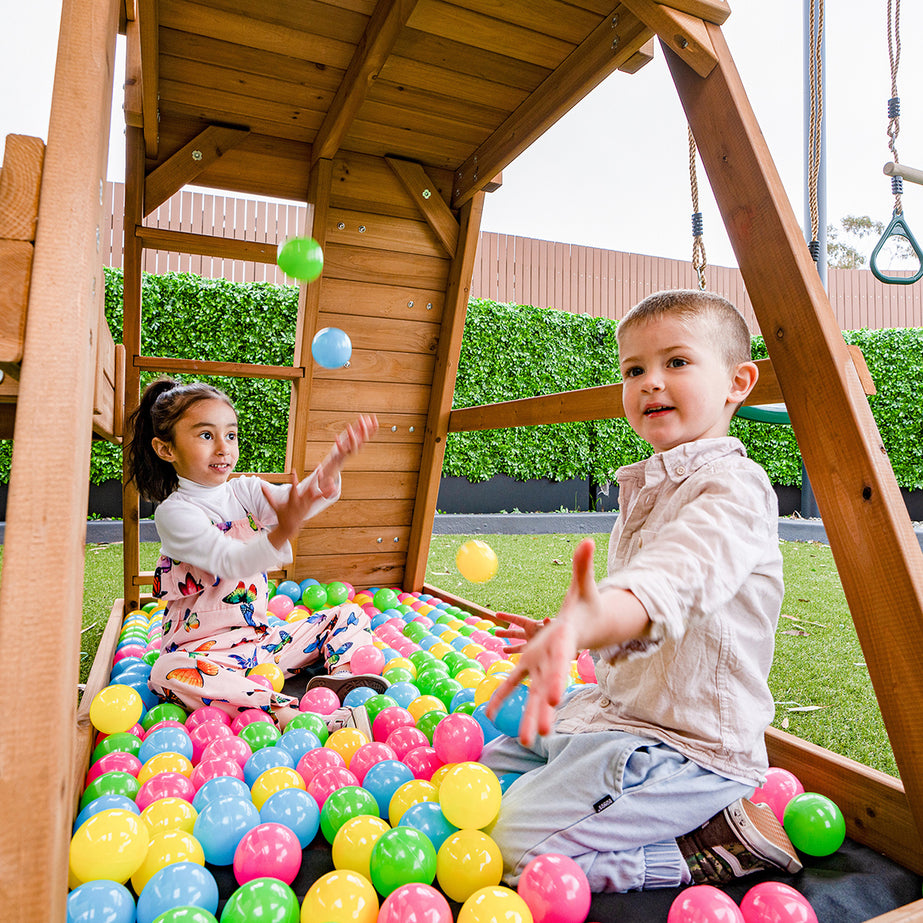 Birmingham Play Centre & Swing Set (Blue Slide)