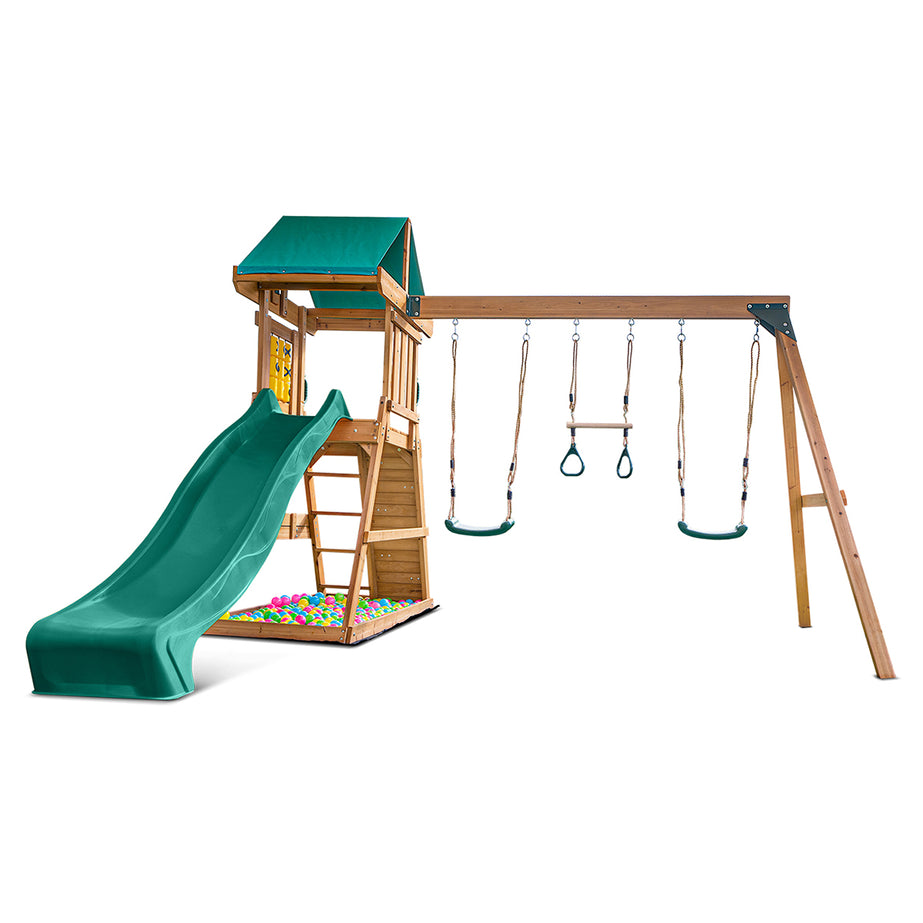 Birmingham Play Centre & Swing Set (Green Slide)