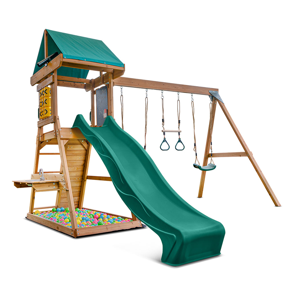 Birmingham Play Centre & Swing Set (Green Slide)