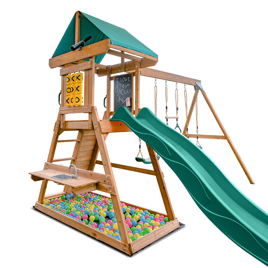 Birmingham Play Centre & Swing Set (Green Slide)