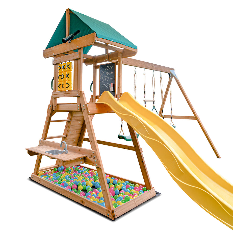 Birmingham Play Centre Set with 2.2m Yellow Slide