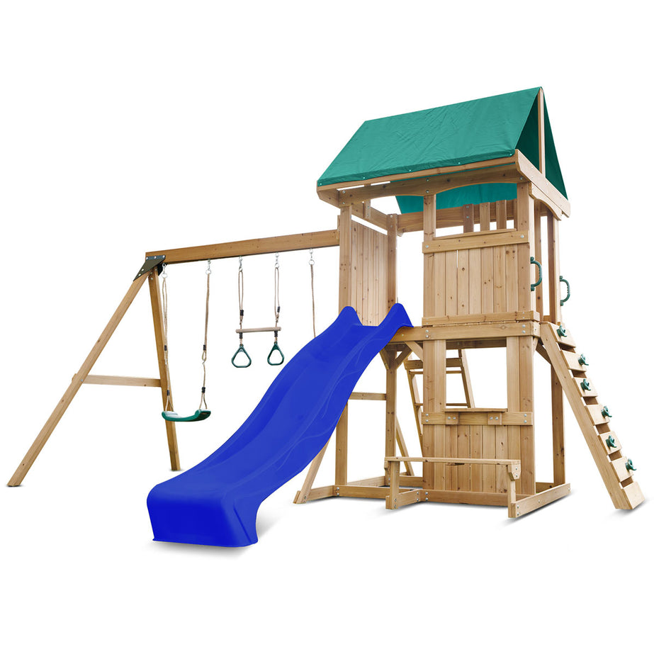 Carindale Play Centre & Swing Set (Blue Slide)